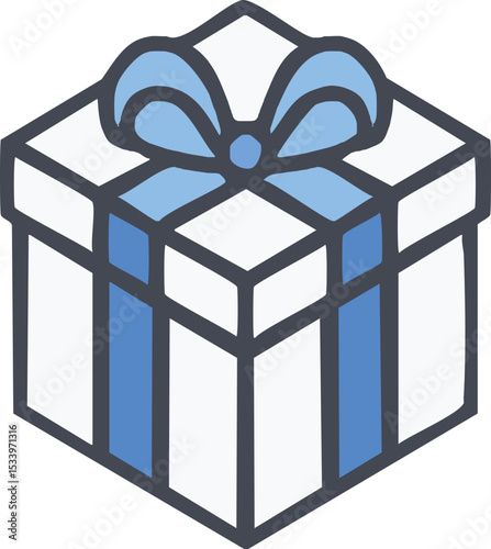 cadeau bleu et blanc