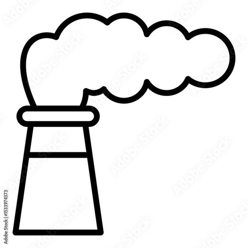 Air pollution icon. Smog and smoke. Dirty air and global warming