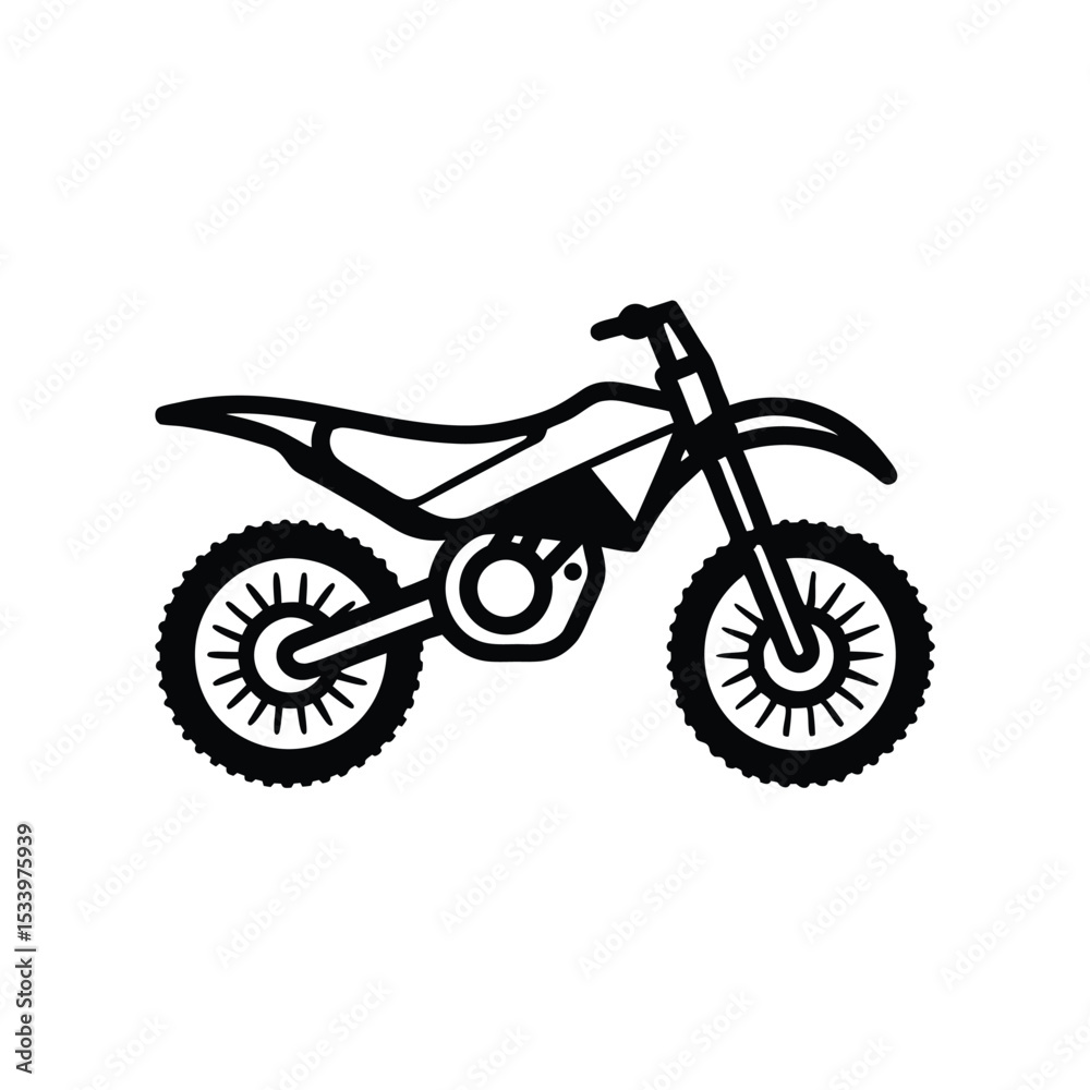 Obraz premium Dirt Bike Illustration Off-Road Motorcycle Design