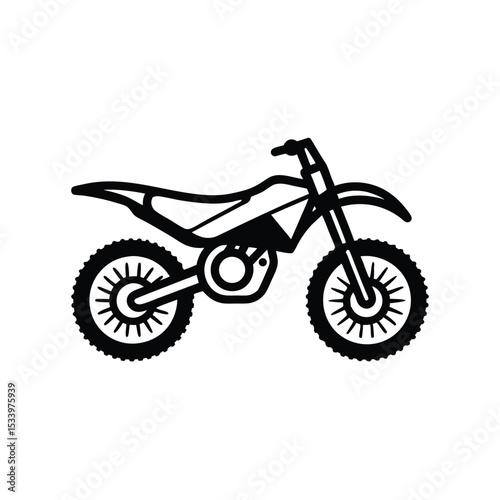 Dirt Bike Illustration Off-Road Motorcycle Design
