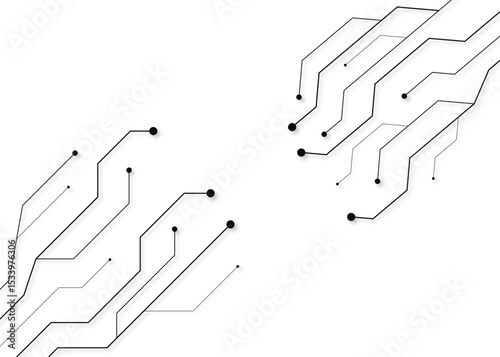 Abstract background electronic printed circuit board, with dot and connection line.