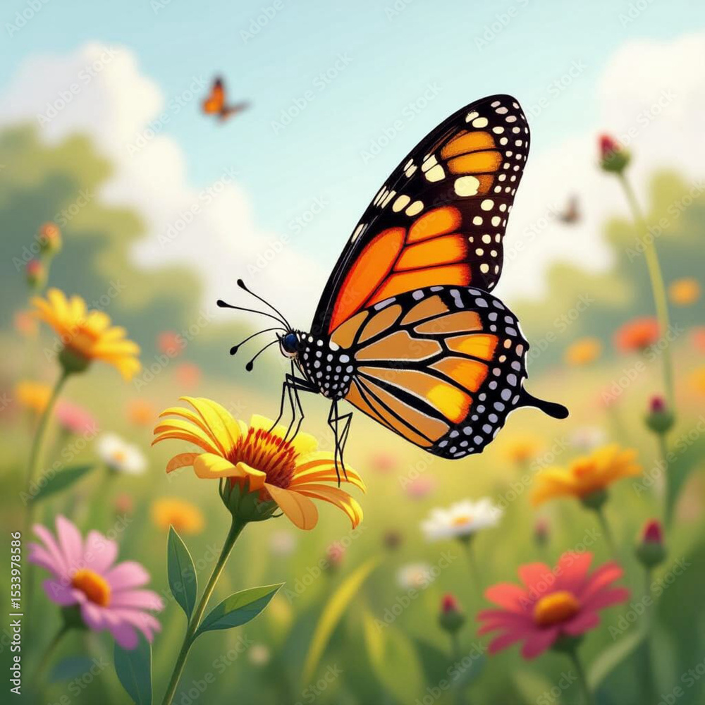 Fototapeta premium butterfly on a flower 🌼