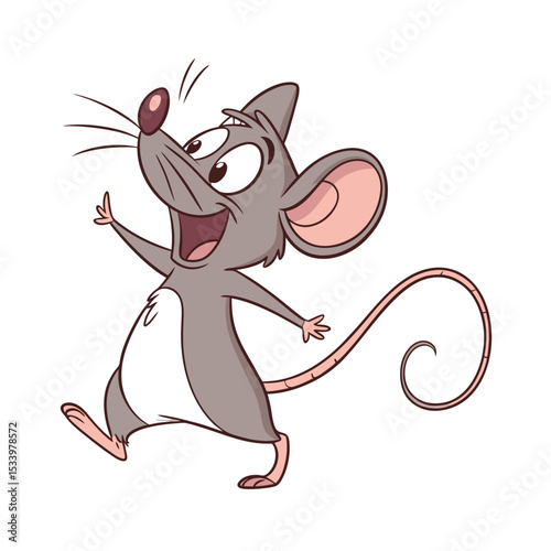 Happy dancing mouse. Adobe Illustrator Artwork