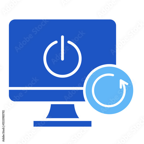 Power Restart  Icon Element For Design	