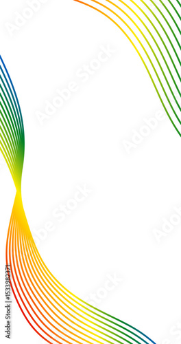 abstract background with wavy lines in Pride colors Gradient vertical vector illustration