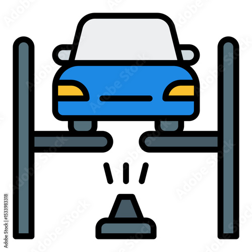 Undercarriage icon. Car bottom cleaning. Vehicle maintenance and wash
