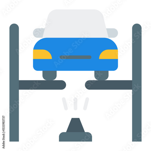 Undercarriage icon. Car bottom cleaning. Vehicle maintenance and wash