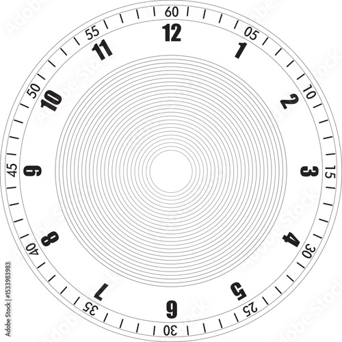 old clock dial with alpha channel, watch face template, watch design
