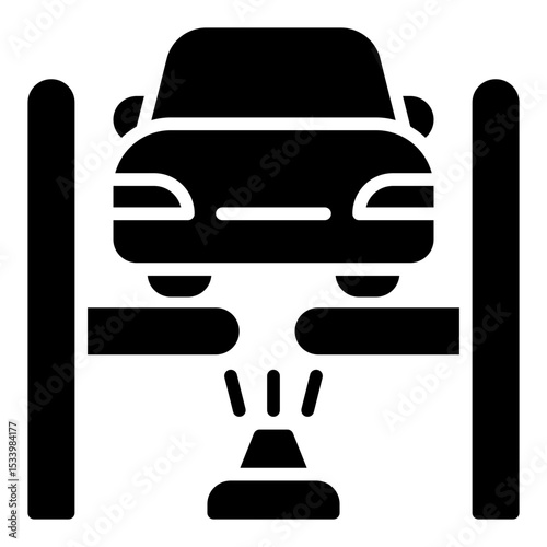 Undercarriage icon. Car bottom cleaning. Vehicle maintenance and wash