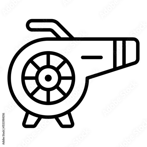 Air blower icon. Car drying equipment. Auto detailing and cleaning tools