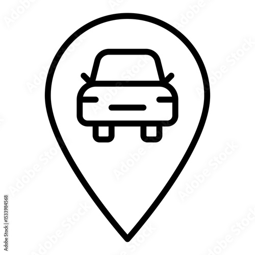 Location icon. Car wash place. GPS pin for auto cleaning service
