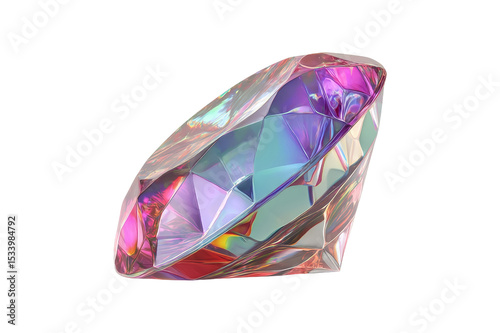 Colorful crystal gemstone close-up
