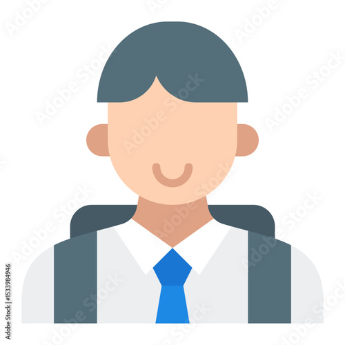 Student icon. School learner symbol. Education and pupil illustration