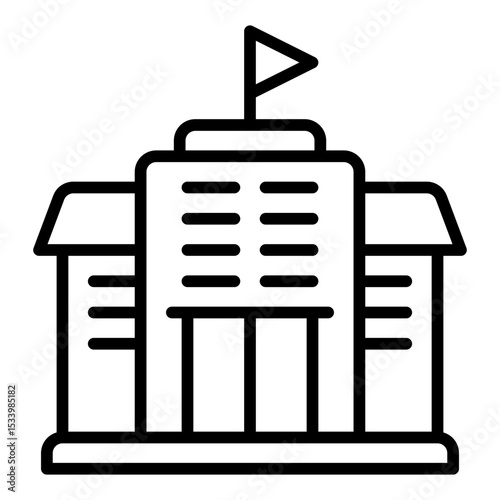 College icon. University education symbol. Higher learning institution