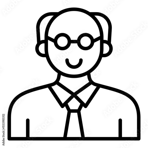 Professor icon. Teacher symbol. College and university lecturer