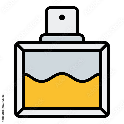 Cologne bottle icon. Fragrance spray. Perfume and scent container