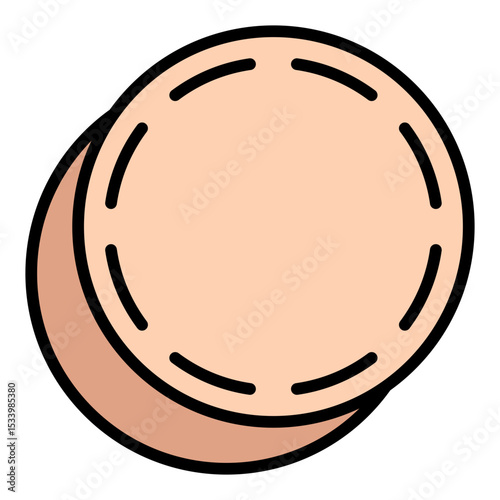 Cotton pads icon. Facial cleansing tool. Skincare and beauty supplies