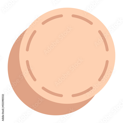 Cotton pads icon. Facial cleansing tool. Skincare and beauty supplies
