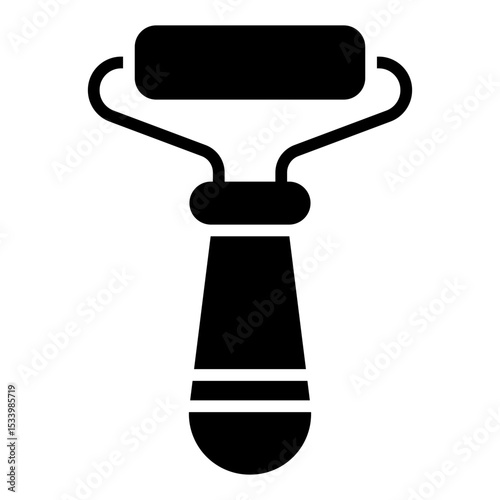 Facial roller icon. Jade roller tool. Skincare and massage device