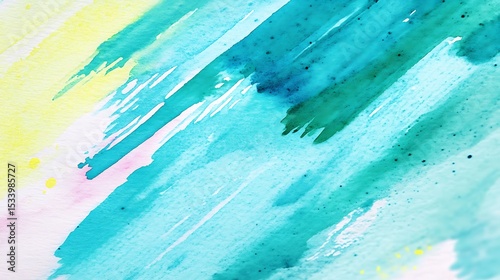 An abstract blue watercolor background with textured brush strokes creates a captivating design, evoking the feel of water and ice on paper