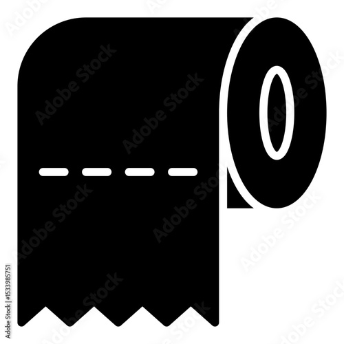 Paper towel icon. Disposable cleaning cloth. Hygiene and cleaning tool