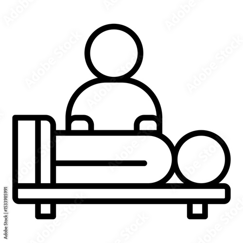 Massage icon. Body relaxation therapy. Spa and wellness service
