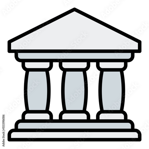 Bank icon. Financial institution. Money and savings symbol