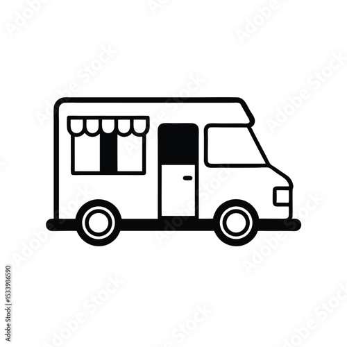 cartoon bus icon vector illustration with transparent background