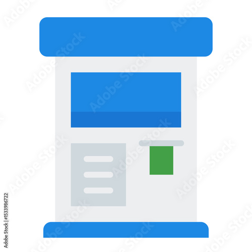 ATM icon. Automated teller machine. Cash withdrawal and banking