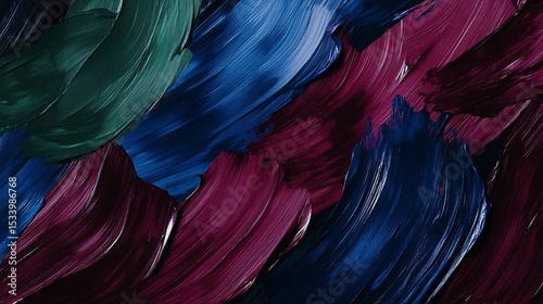 Vibrant, colorful fractal waves and swirling blue elements create a surreal and artistic motion design perfect for an abstract feather-like background texture or decorative wallpaper