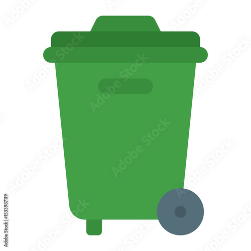 Trash bin icon. Waste container. Garbage disposal and clean city