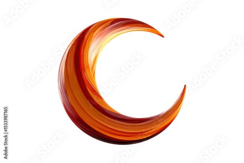 Crescent moon design night sky art