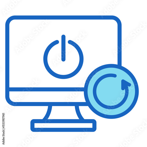 Power Restart  Icon Element For Design	