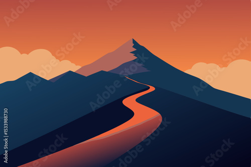 mountain landscape with mountains