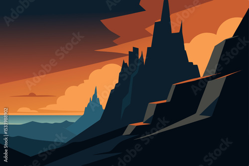 silhouette of a castle