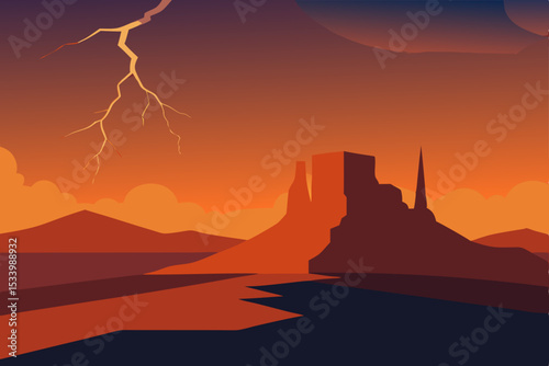 monument valley at sunset