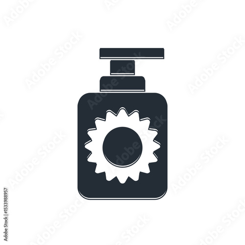 Black Sunscreen spray bottle icon isolated on white background. Protection for the skin from solar ultraviolet light. Vector