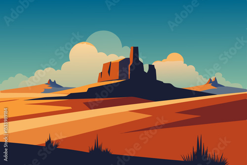 sunset in monument valley