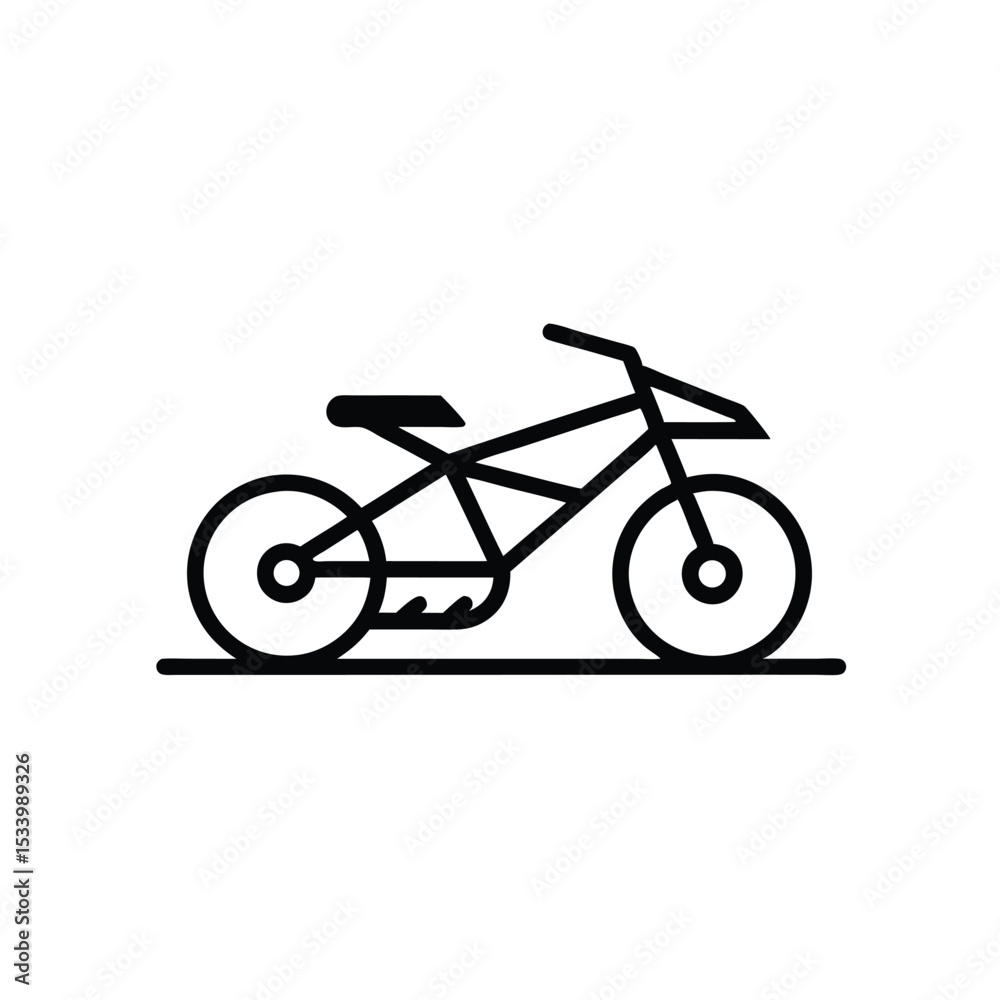 Fototapeta premium bicycle icon vector illustration with transparent background