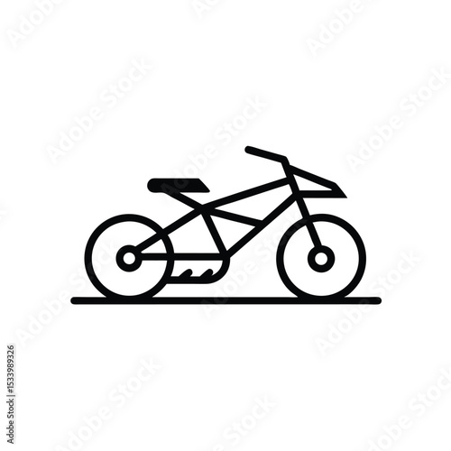 bicycle icon vector illustration with transparent background