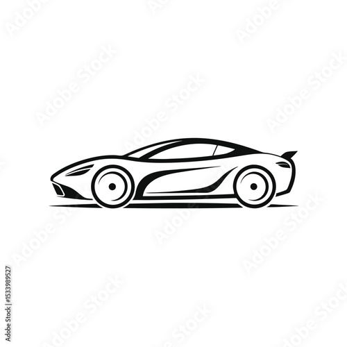 sports car vector illustration with transparent background