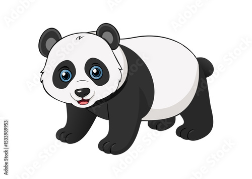 panda with a white background