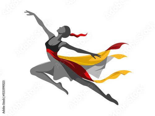 jumping girl silhouette
