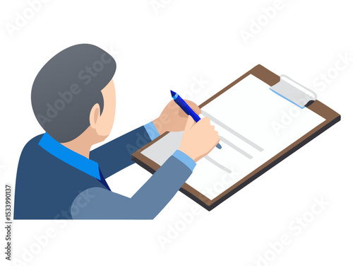 businessman with clipboard
