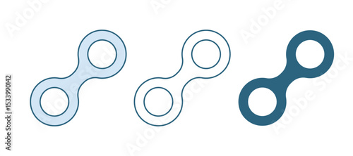 Blue Virus icon isolated on white background. Corona virus 2019-nCoV. Bacteria and germs, cell cancer, microbe, fungi. Vector