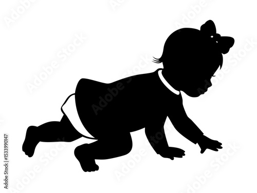 silhouette of a baby