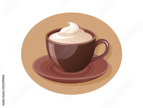cup of coffee with cream and chocolate