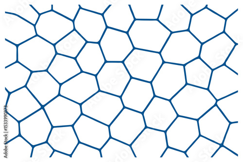 Abstract geometric cell vector pattern on a clean white background.