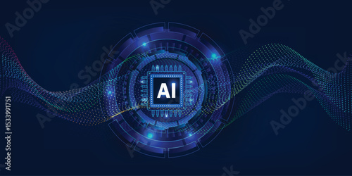 Artificial intelligence Machine learning technology background