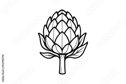 A vector illustration of an artichoke, a healthy and delicious vegetable.